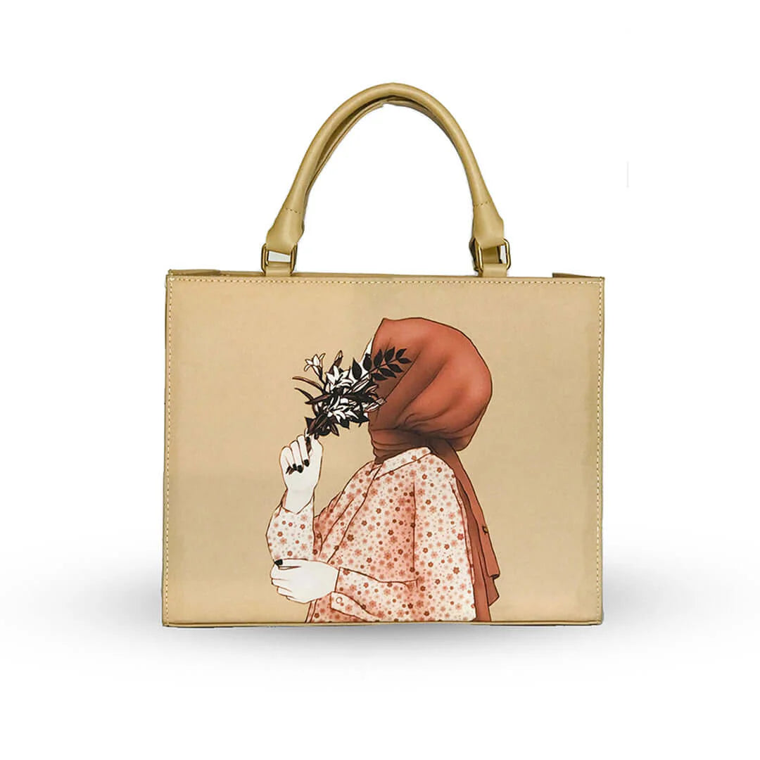 Elegant Grace Tote- Biege– Modesty Meets Style