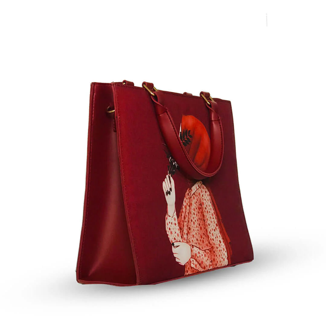 Elegant Grace Tote- Maroon– Modesty Meets Style