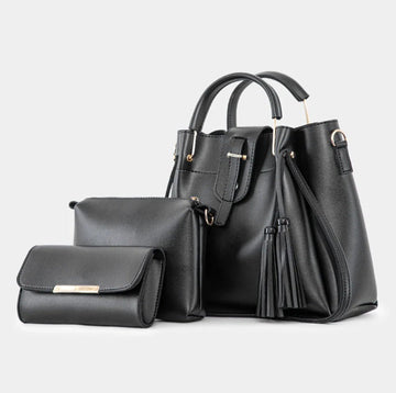 3 in 1 Piece Hand bag For Women-Black