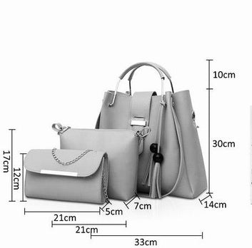 3 in 1 Piece Hand bag For Women-Pink