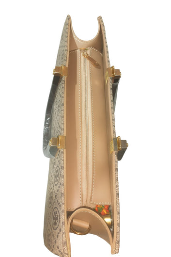 Golden Aura Tote Bag with Acrylic Handle – Premium Designer Look