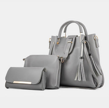 3 in 1 Piece Hand bag For Women-Grey