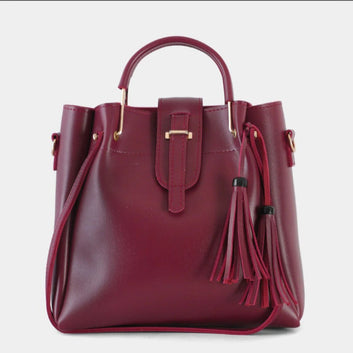 3 in 1 Piece Hand bag For Women-Maroon